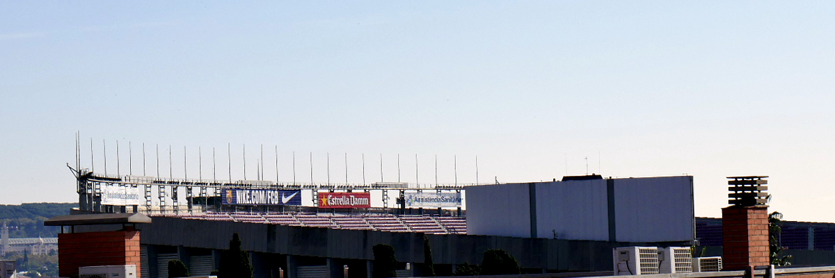 El Camp Nou visto desde la azoteo del edificio del ICTJA-CSIC Fotos20171110 Sismometre 03