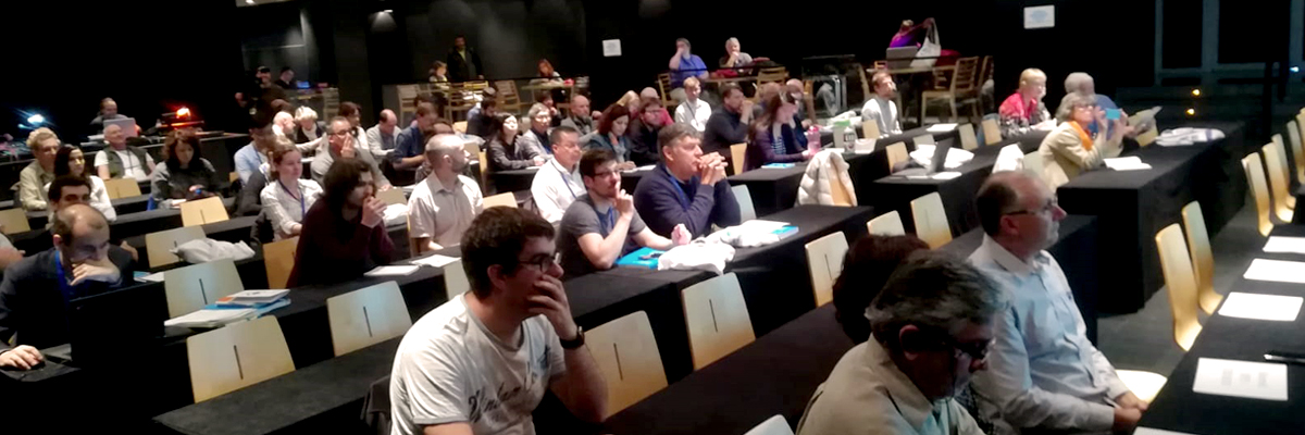Asistentes al congreso durante una de las ponencias (Imagen: Marta Fontaniol, FES Olot)
