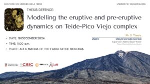 Thesis defense | Modeling the eruptive and pre-eruptive dynamics on Teide-Pico Viejo complex